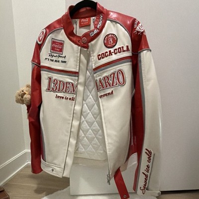 13ED Marzo Red White Gray Jacket with Teddy Bear, Embroidered Logos, Collectible