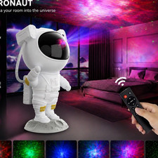 Astronaut Galaxy Projector LED Night Light USB Remote Timer Dimmable Multicolor
