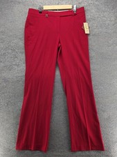 MICHAEL Michael Kors Pants Womens 12 Red Belaire Fit Dress Pants Stretch 34.5 In