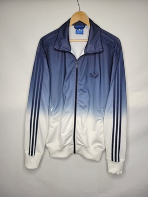 Adidas Orginals Firebird Track Jacket Men Size XL Ombre Blue White Three Stripes