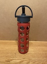 14oz LIFEFACTORY Glass Water Bottle with Flip Cap  Silicone Sleeve
