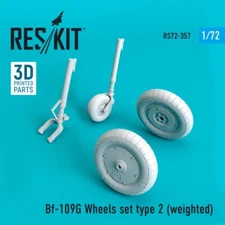 1/72 Reskit RS72-0357 Bf-109G wheels set type 2 (weighted)