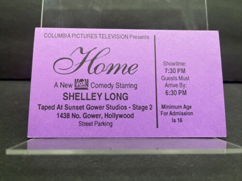 "HOME" SHELLEY LONG 1996 PHOTO COLOMBIE BILLET DE TÉLÉVISION TALON D'ÉMISSION DE TÉLÉVISION TOURNAGE - Photo 1 sur 4