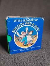 1984 Vintage Mini Book Set of 6 Little Treasury of Raggedy Ann  Andy Board Book
