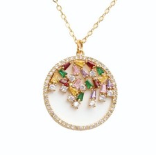 ZARD Open Circle Pendant with Multi Color Bag...