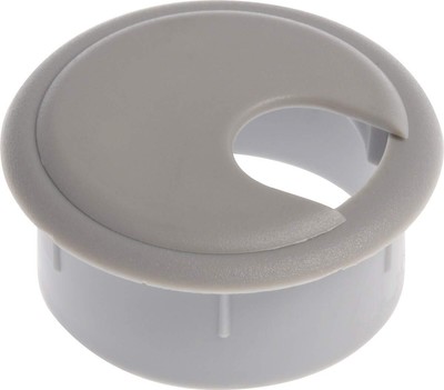 59338 Computer Desk Grey Grommet with Cap 1-3/4-Inch Hole Diameter 2-Pack Gray