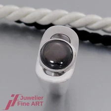 Bargain: Modern Ring with 1 Grey Star Sapphire (Safir) - 18K/750 White Gold