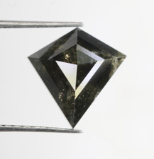 2.30 CT Natural Salt and pepper Kite Shape Loose Diamond Green Diamond For Ring
