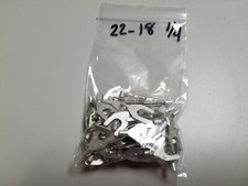 100 Spade Fork Terminal Connector Non-Insulated Uninsulated 22-18G AWG Gauge 1/4