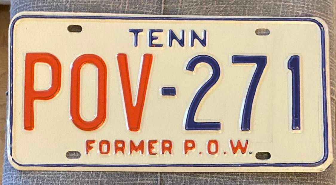 レア国鉄プレート Tennessee 1980's MILITARY FORMER POW License Plate # POV-271 | eBay