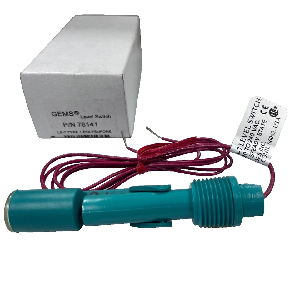 GEMS Sensors LS-7  P/N 76141 Level Switch Single Point Side Mounted Polysufone - Image 3 of 4