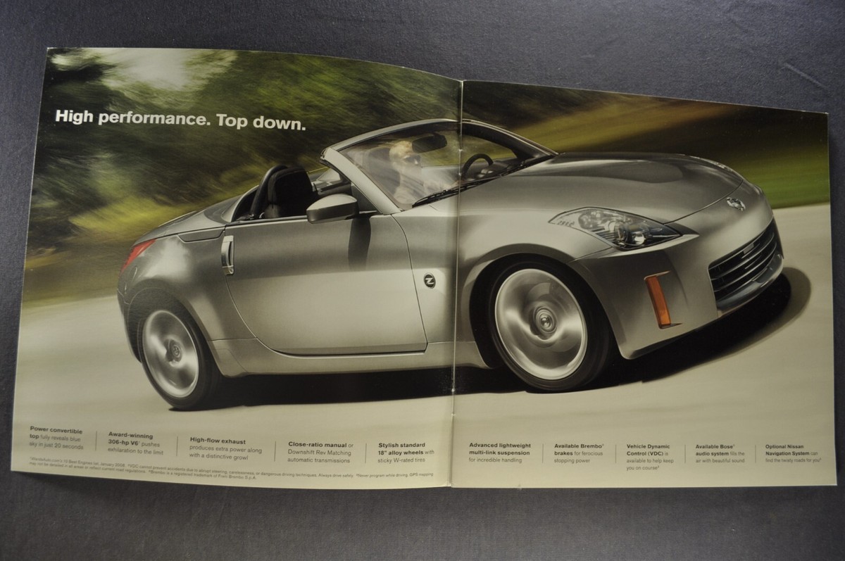 2009 Nissan Z Roadster Catalog Sales Brochure Excellent Original