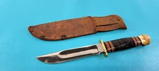 Rare M.S.A. Co Marbles Gladstone Survival Hunting Knife Antler + Sheath 10.5"