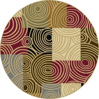 8x8 Laguna Multi Contemporary Circles Swirls 4530 Area Rug - Approx 7'10'' Round on sale 8x8 Laguna Multi Contemporary Circles Swirls 4530 Area Rug - Approx 7'10'' Round on sale