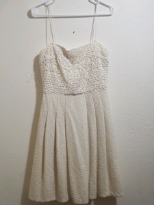 cream lace cocktail dress