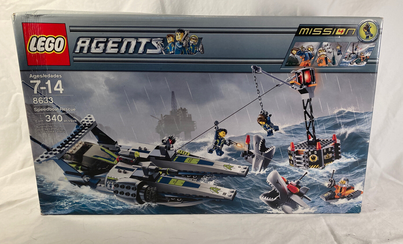 lego agents speedboat rescue