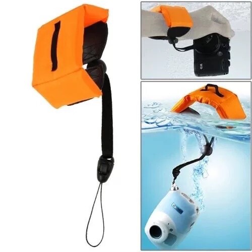 Waterproof Foam Floating Wrist Strap Orange Alert for Olympus TG Nikon Coolpix - Picture 1 of 3