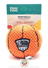 Zippy Paws Sportsballz Basketball Squeaky Plush Dog Toy 5"