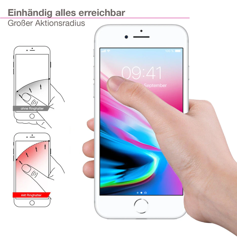 Supporto Per Smartphone 360° Anello Ultra Slim Girevole Per Telefono - Immagine 4 di 4