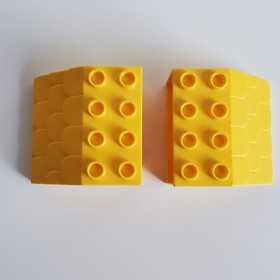 REPLACEMENT PIECES Lego Duplo Yellow Shingled Roof Overhang House Building Block
