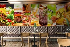 3D Fast Food Wallpaper Wall Mural Removable Self-adhesive Sticker936
