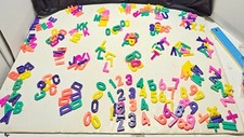 Vintage Plastic Letters Magnetic LOT of 204 Pieces Assorted Letters And 's 1.25