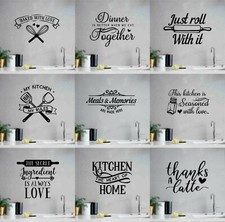 Quote Mural Words Art Vinyl Wall Sticker Home Kitchen Room Decal Decor