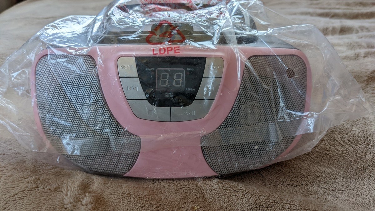 Boombox Sylvania Pink Bluetooth Speaker Sylvania Portable CD