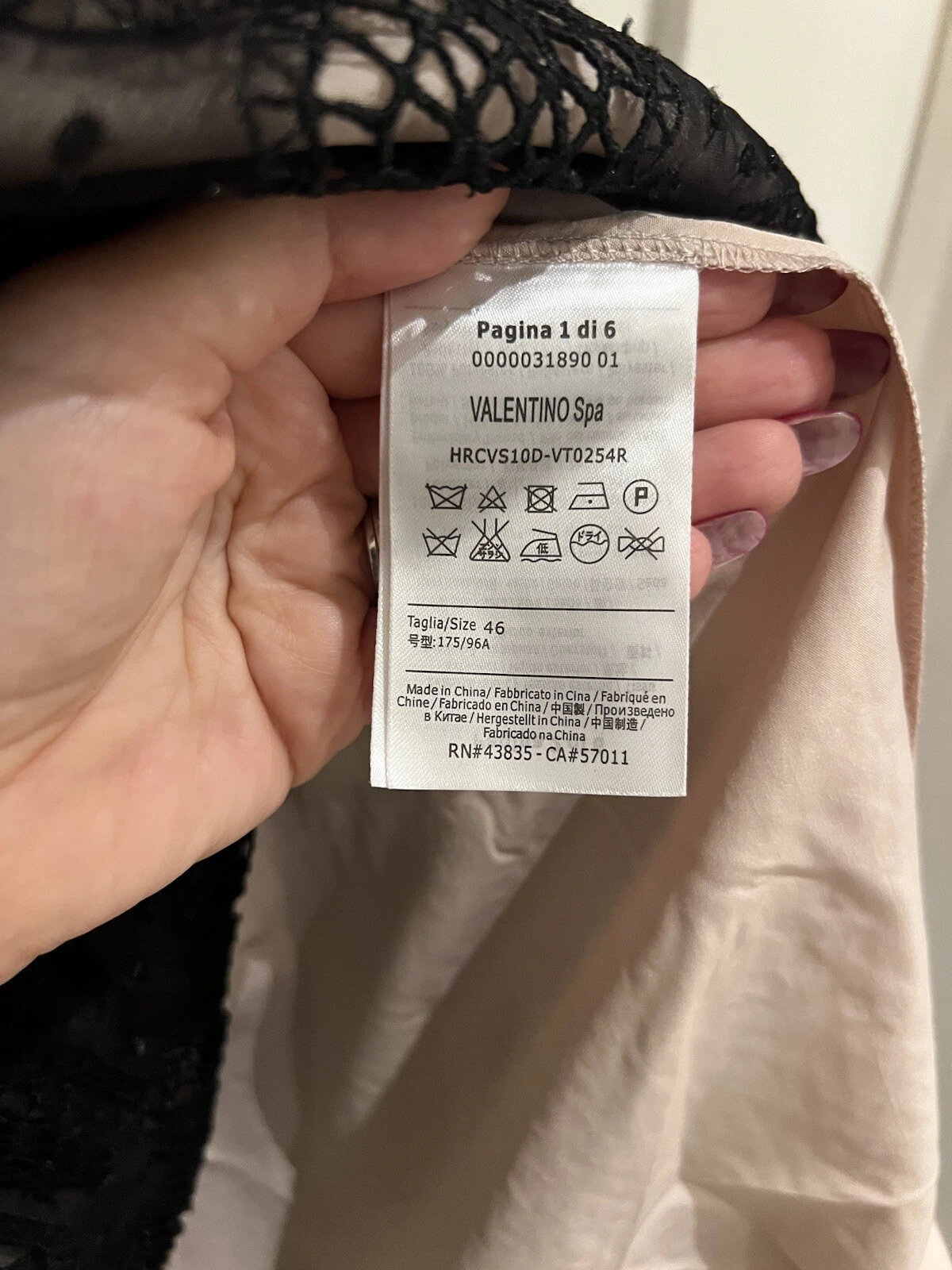 Abito rosso Valentino stampa stella nero occasione IT46 UK14 nuovo con etichette