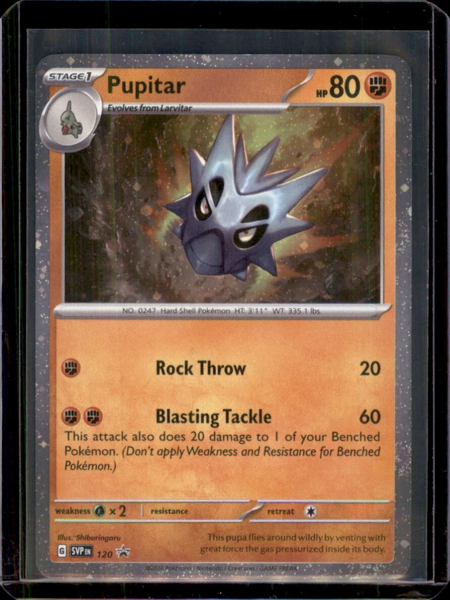 Pupitar SVP120 Black Star Promo Scarlet & Violet Holo Pokemon Card