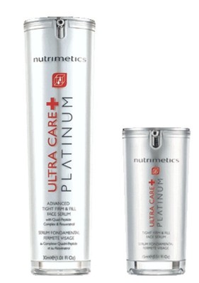 2 Items Ultra Care Platinum Tight Firm Fill Face Serum Full & Travel Size 