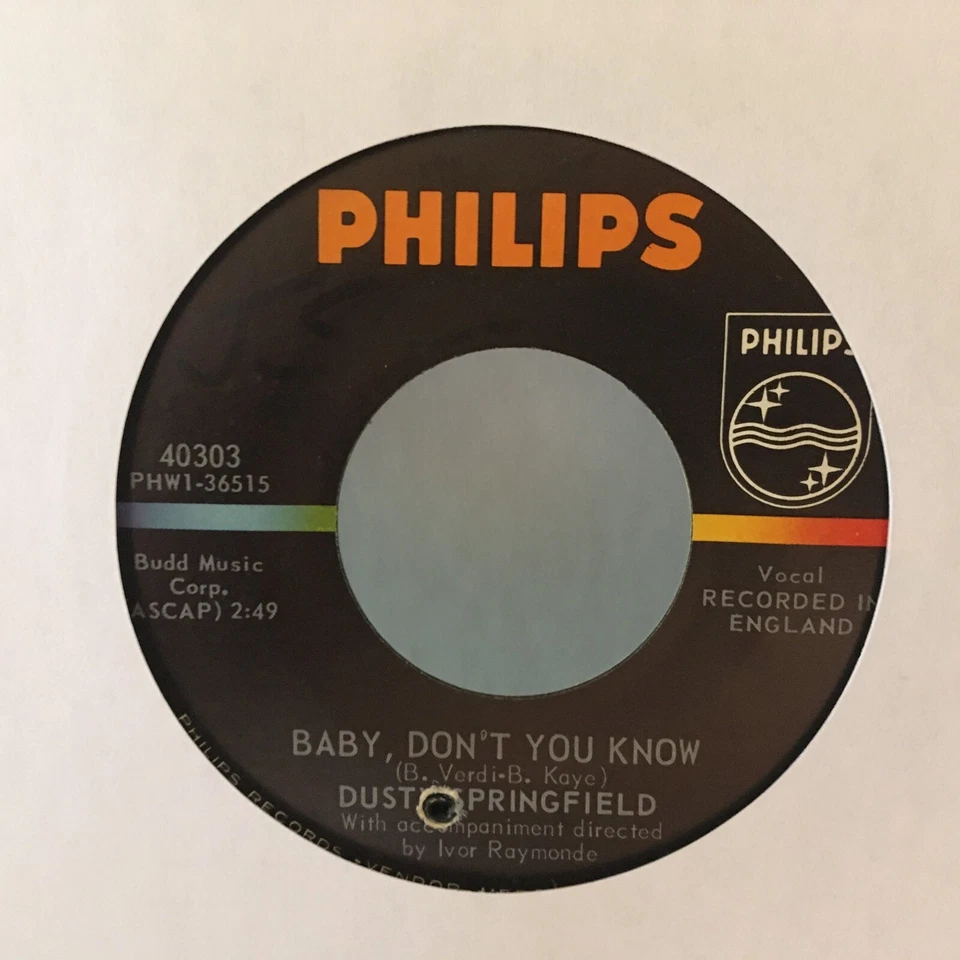 DUSTY SPRINGFIELD IN THE MIDDLE OF NOWHERE 45/PICTURE SLEEVE - Image 4 of 4