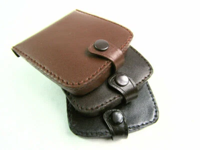 Mens Ladies High Quality Real Leather Coin Pouch Tray Wallet Notes Purse Change