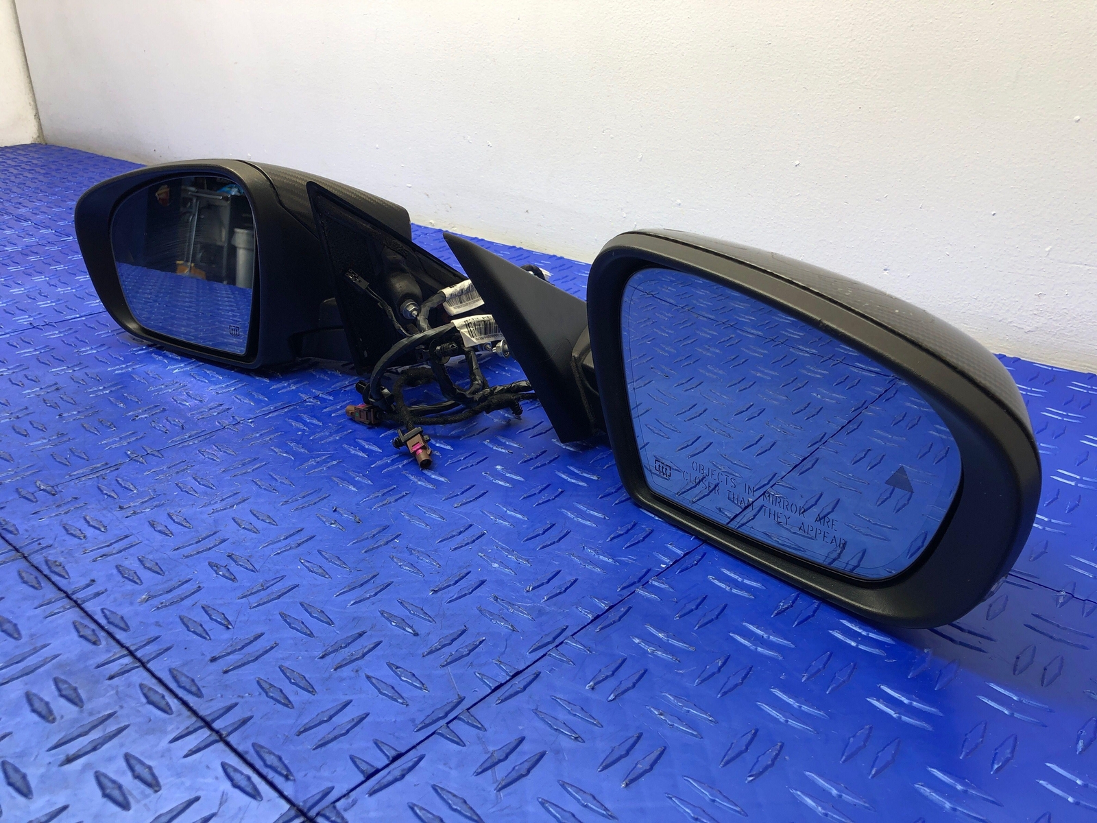 2013-2021 MASERATI QUATTROPORTE M156 RIGHT LEFT DOOR MIRROR SET W/CAMERAS CARBON