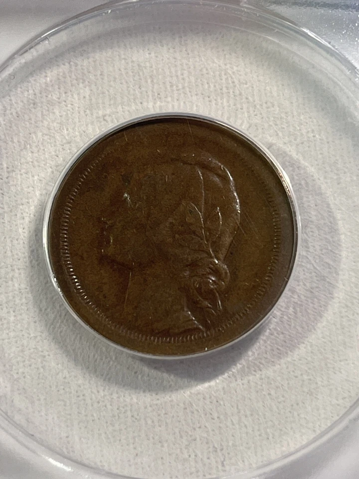 1924 Portugal 10 Centavos Graded AU 50 by ANACS - Image 3 of 4