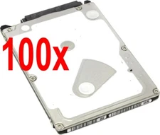 Lot of 100 x 500GB Hard Drive SATA 2.5" mixed brands TESTED and WORKING