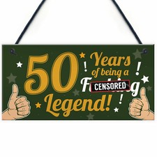 Funny 50th Birthday Present For Men Women 50th Birthday Card Keepsake Plaque