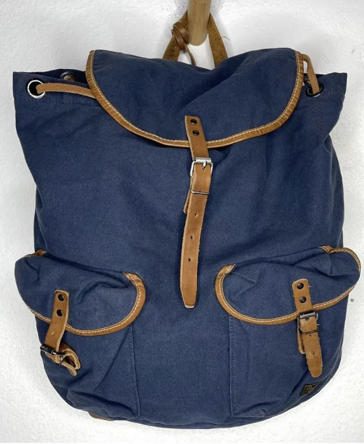 【関税&送料込】Polo Ralph Lauren Canvas Travel Bag With Lea Leather-Trim Canvas Duffel