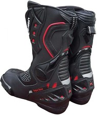 Stivali Stivaletto Moto Sportivo Racing Pelle Pista Professionale Traspirante 