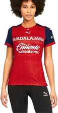 Women's XS Apparel PUMA Authentic CHIVAS ALTERNATIVE JERSEY 21/22 763252-01 RED