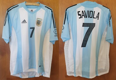 ARGENTINA Player Issue jersey 2002 #7 SAVIOLA World Cup Double