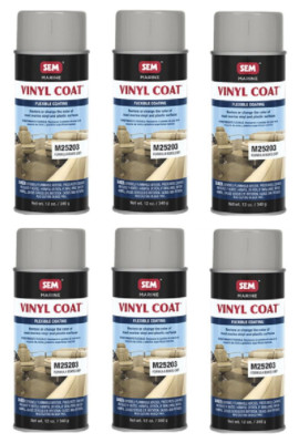 SEM Marine Vinyl & Plastic Coating  GREY Aerosol 12 oz. M25203 (6 Pack)