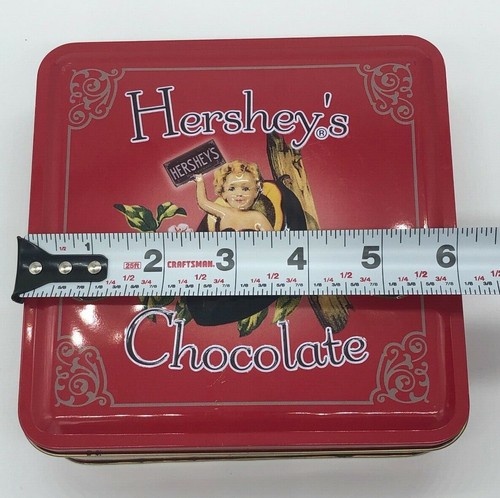 Vintage Red Hershey's Pure Milk Chocolate Tin Baby Cocoa Bean - Picture 7 of 8