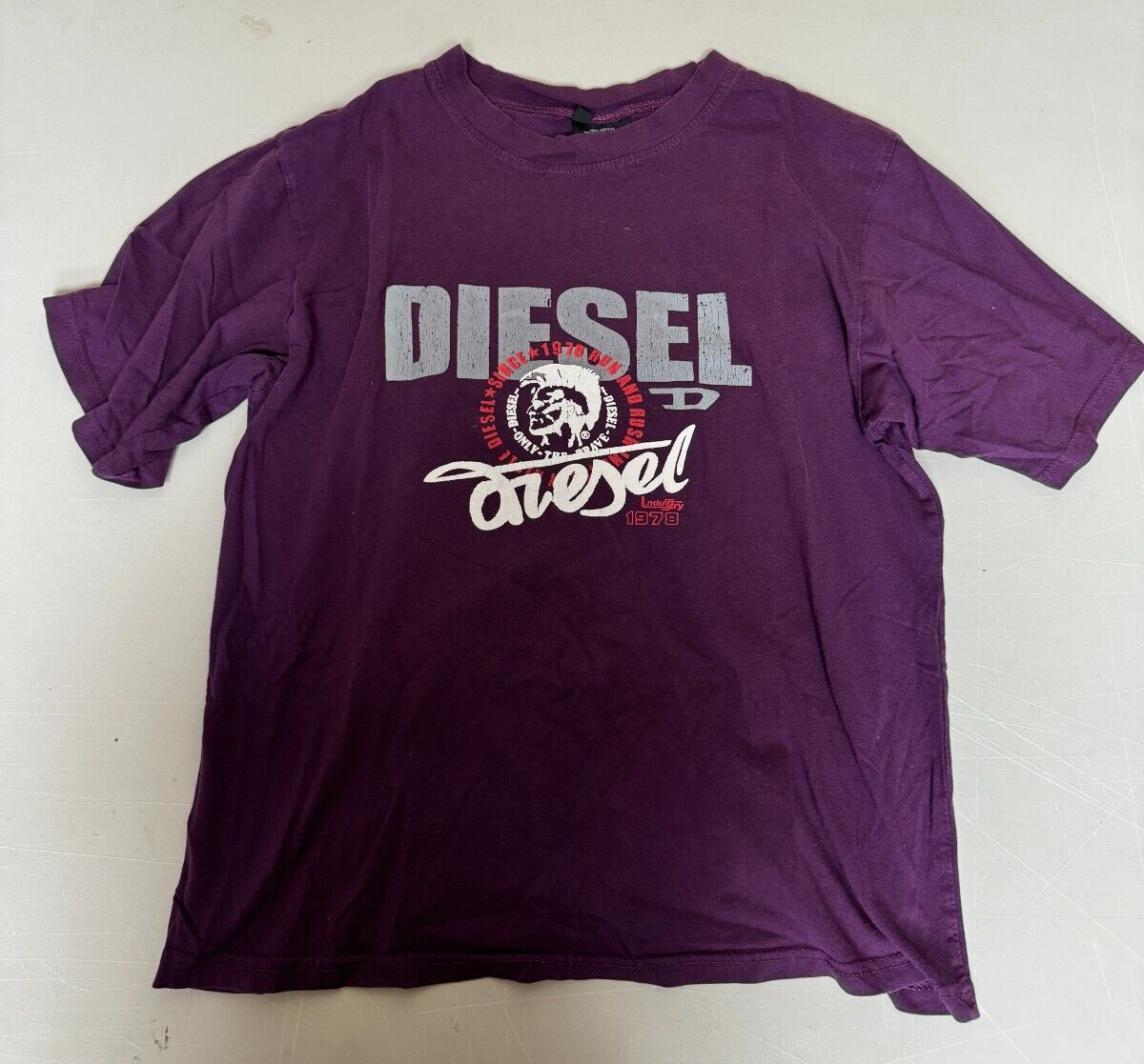 Diesel Men's Logo T-Shirt Purple Size: Medium | eBay