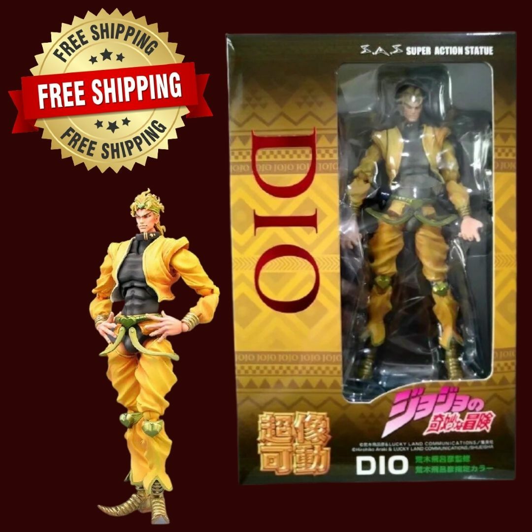 FABIIA Anime Dio Brando Action Figure Toy with Accessories Movable Statue  Characters Collectables Dio Pose Pvc Characters Model Dolls Desktop  Decorations : : Toys & Games