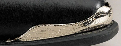 WESTERN EXPRESS New! Western Cowboy Boot Tips Rand - Silver "J" Toe Tips