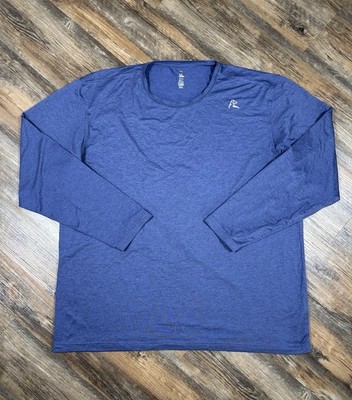Rhoback T Shirt Men's 3XL Blue Long Sleeve Performance Stretch Blitz Tech