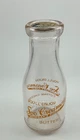Vintage Pint Glass Milk Bottle with cap,  Soo Creamery, Michigan