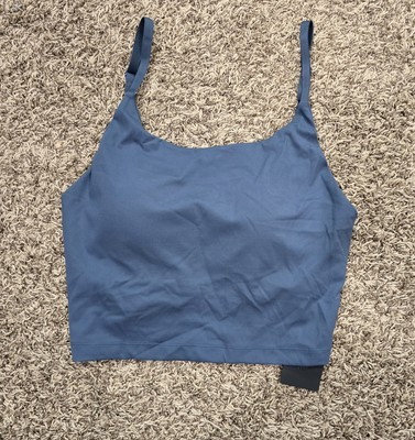 #ad Alphalete Alpalux Force Crop Tank Top Petrol Blue Size XXXL NWT Built In Bra $22.99