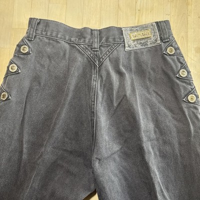 Vtg Lawman World Class Superior Fit High Waised Western Jeans Size 24x34 Black